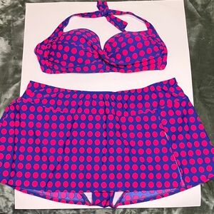 Women’s VM blue and red two piece swimsuit